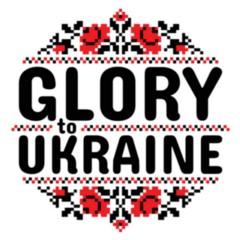 Ukrainian Patriotic Slogan Glory To Ukraine Sticker
