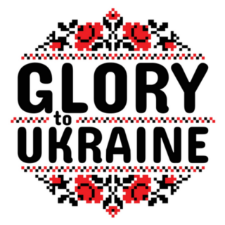 Ukrainian Patriotic Slogan Glory To Ukraine Sticker