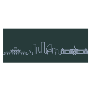 Ulaanbaatar Mongolia Skyline Sticker