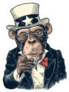 Uncle Sam Monkey Sticker