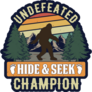 Undefeated Hide And Seek Bigfoot Sticker