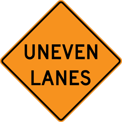 Uneven Lanes Sticker