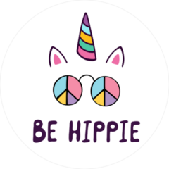 Unicorn Be Hippie Sticker