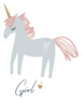 Unicorn Boho Style Girl Lettering Sticker