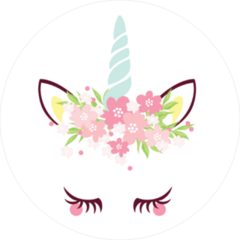 Unicorn Fairy Circle Sticker
