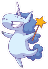 Unicorn Fairy With Star Wand Sticker