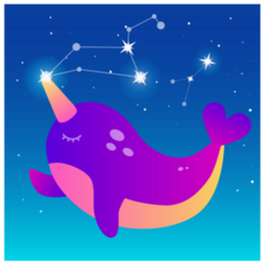 Unicorn Galaxy Narwhal Sticker