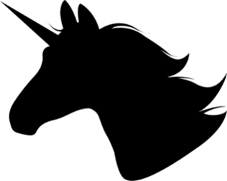 Unicorn Head Silhouette Sticker