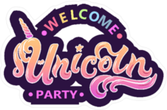 Unicorn Party Sticker