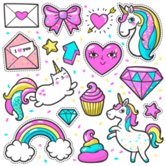 Unicorn Rainbow Sticker Sheet