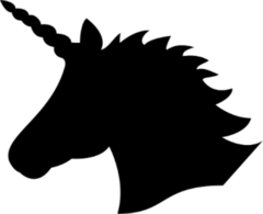 Unicorn Silhouette Fairy Tale Creature Sticker