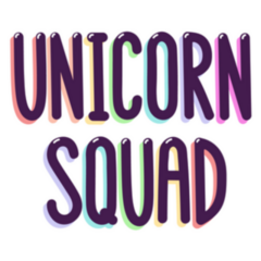 Unicorn Squad Typography Sticker