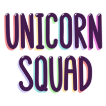 Unicorn Squad Typography Sticker