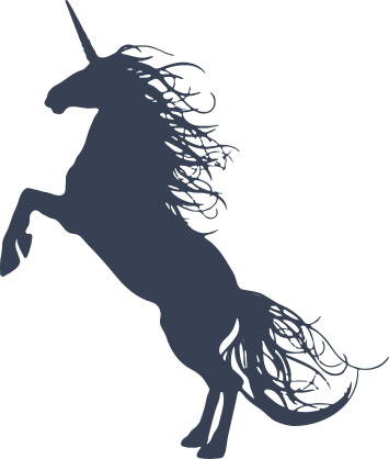 Unicorn Standing On Back Legs Sticker