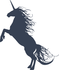 Unicorn Standing On Back Legs Sticker