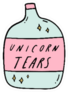 Unicorn Tears Bottle Doodle Art Sticker