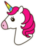 Unicorn with a Rainbow Horn Sticker