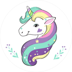Unicorn with Flowing Hair Sticker