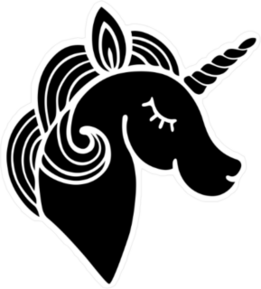 Unicorn with Long Lashes Sticker