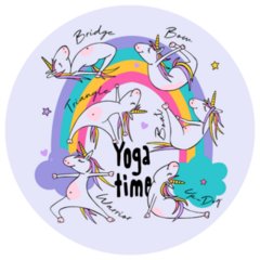 Unicorn Yoga Time Sticker