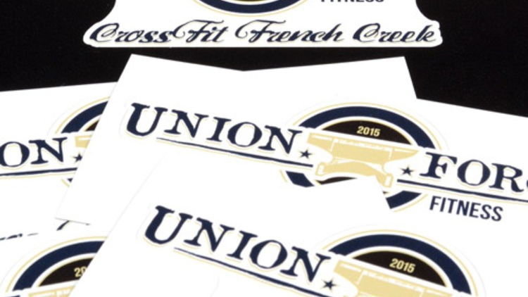 Union Forged Fitness Custom Die Cut Stickers