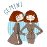 Unique Gemini Illustration Sticker