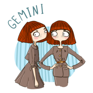 Unique Gemini Illustration Sticker