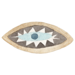 Unique Hand Drawn Watercolor Evil Eye Sticker