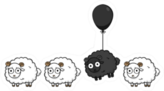 Unique Sheep Black Sheep Balloon Sticker