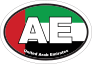 United Arab Emirates Ae Flag Oval Sticker