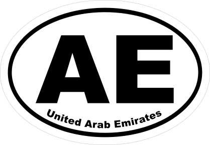 United Arab Emirates Ae Oval Sticker