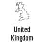 United Kingdom Country Map Outline With Lettering Sticker