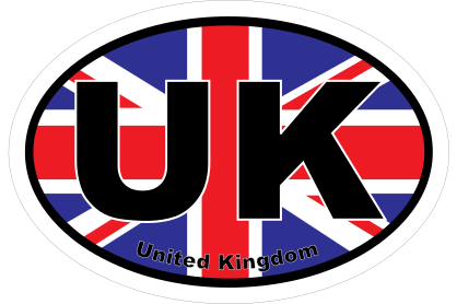 United Kingdom Uk Flag Oval Sticker