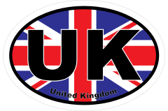 United Kingdom Uk Flag Oval Sticker