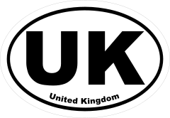 United Kingdom Uk Oval Sticker
