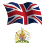 United Kingdom Wavy Flag And Coat Of Arms Sticker