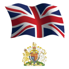 United Kingdom Wavy Flag And Coat Of Arms Sticker