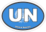 United Nations UN Flag Oval Sticker