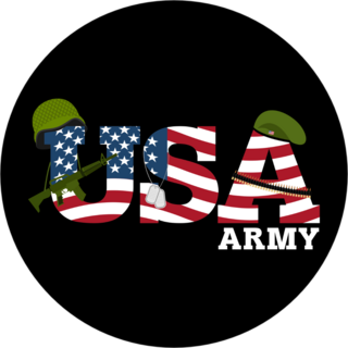 United States Army Text USA Sticker