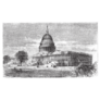 United States Capitol Washington, D.c. Engraved Illustration Sticker