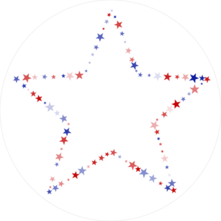 United States Confetti Stars Sticker