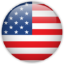 United States Flag Glossy Button Sticker
