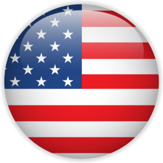United States Flag Glossy Button Sticker