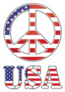 United States Flag Peace Sign Sticker