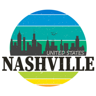 United States Nashville, Tennessee Illustration Sticker