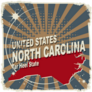 United States North Carolina Abstract Poster Sticker