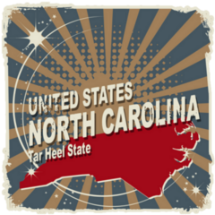 United States North Carolina Abstract Poster Sticker