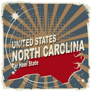 United States North Carolina Abstract Poster Sticker