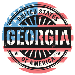 United States Of America Flag Georgia Sticker