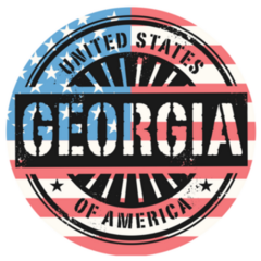 United States Of America Flag Georgia Sticker